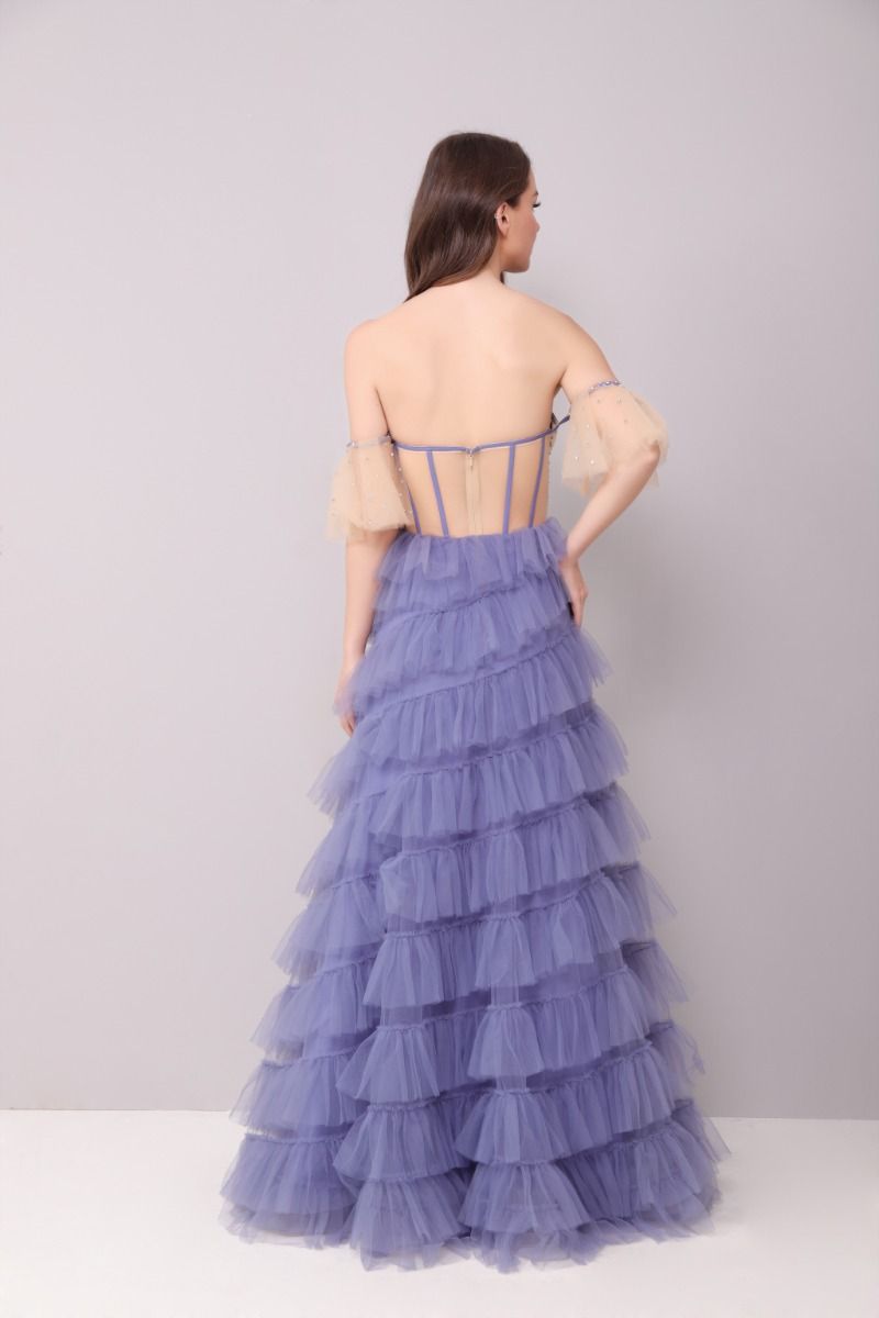 Unique ruffled dress