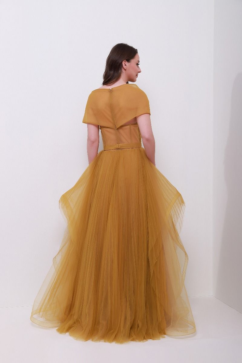 Ruffled sides dress
