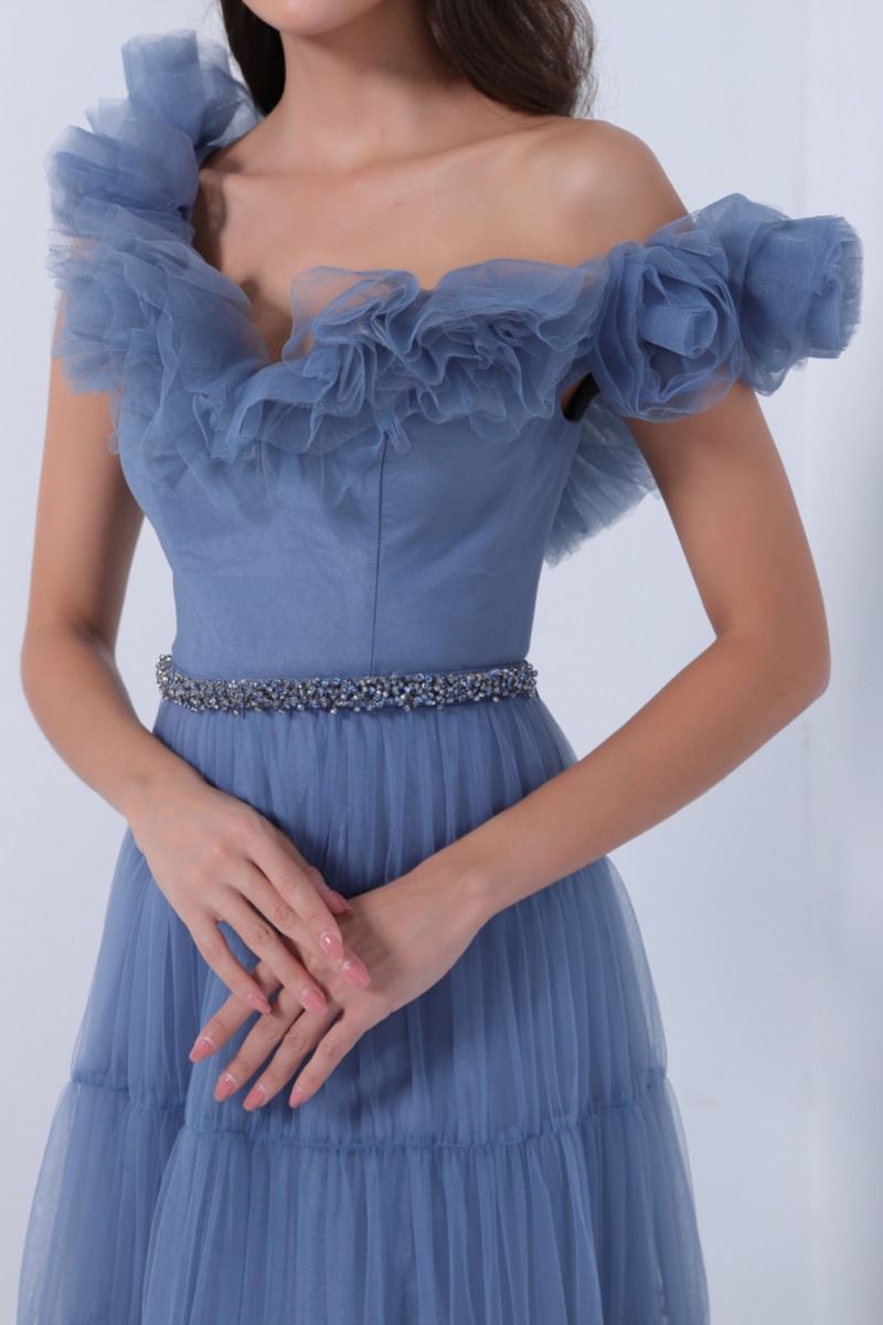 Embellished tiered dress
