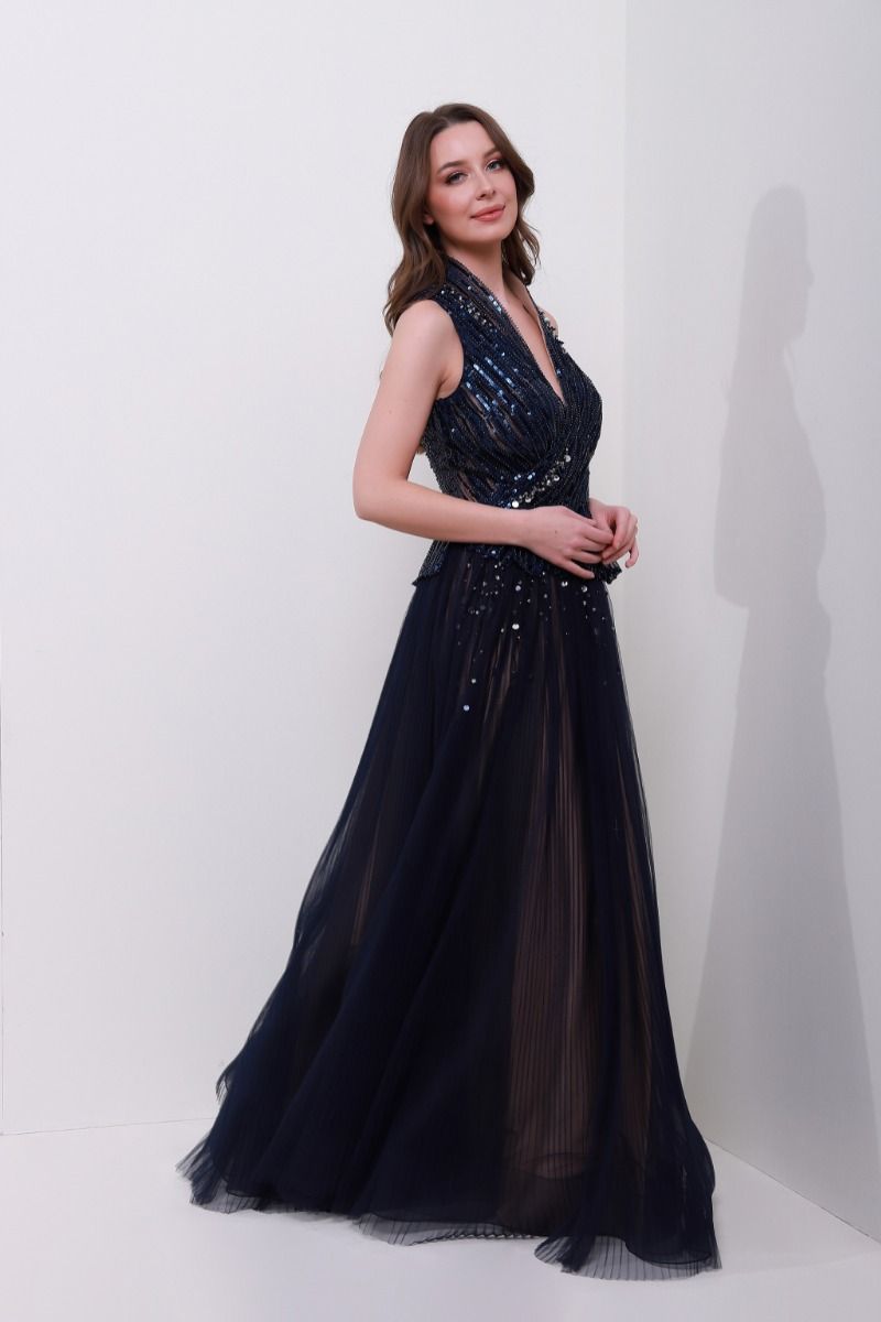 Deep V neck dress