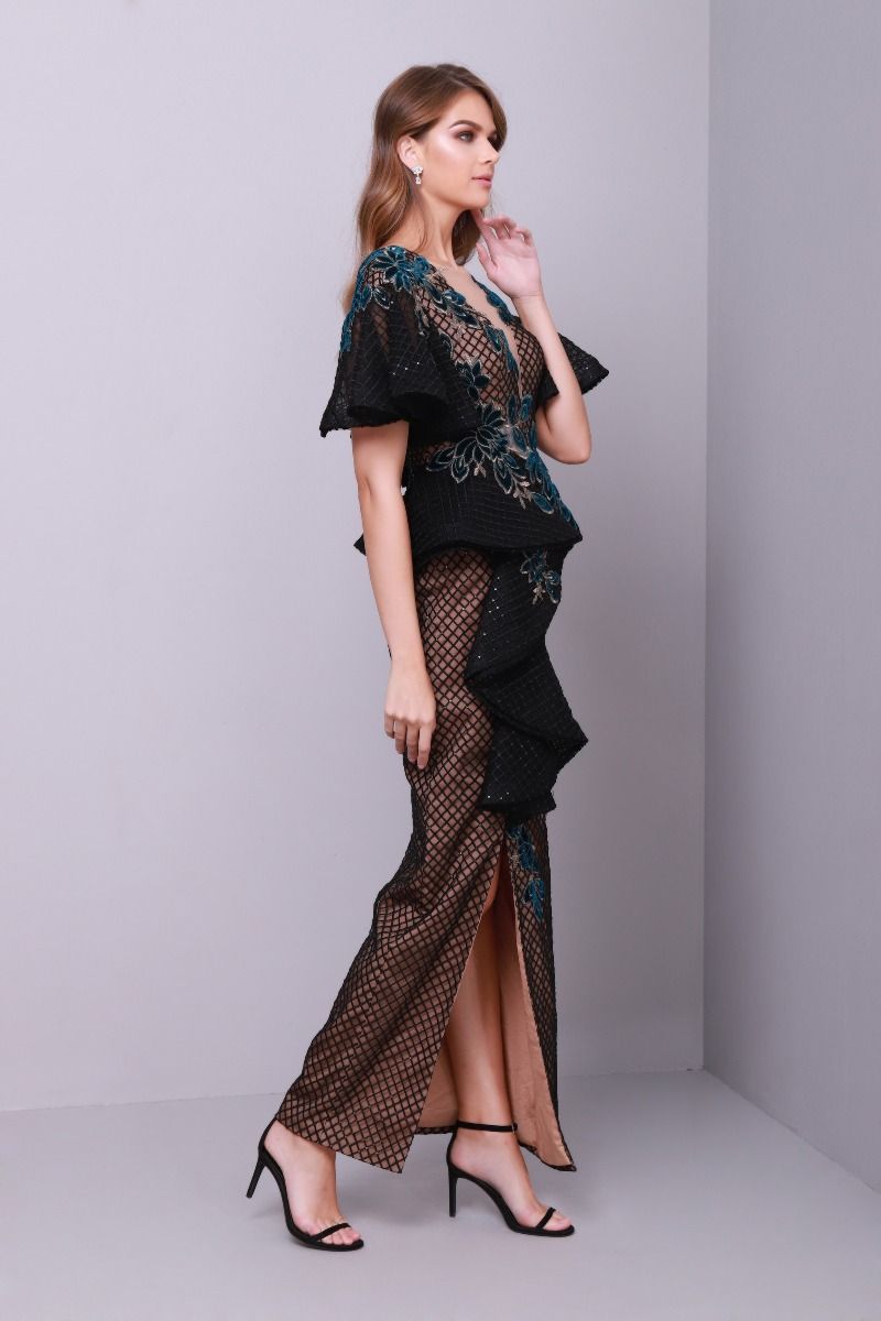 Peplum waist dress