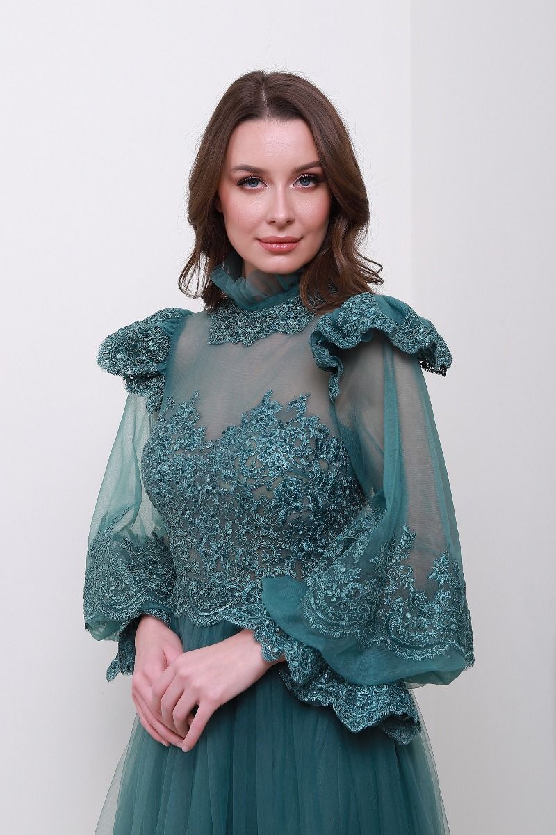 Balloon sleeves dress