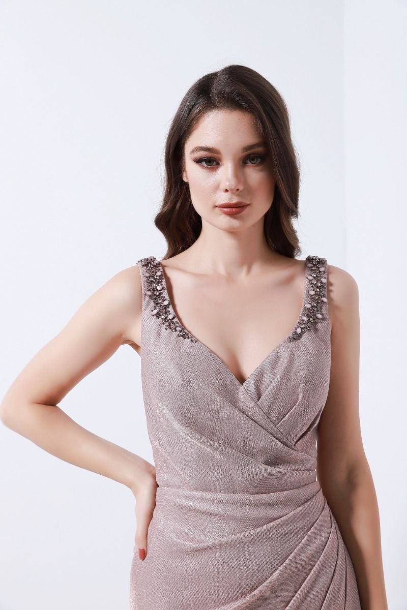 Embellished straps dress