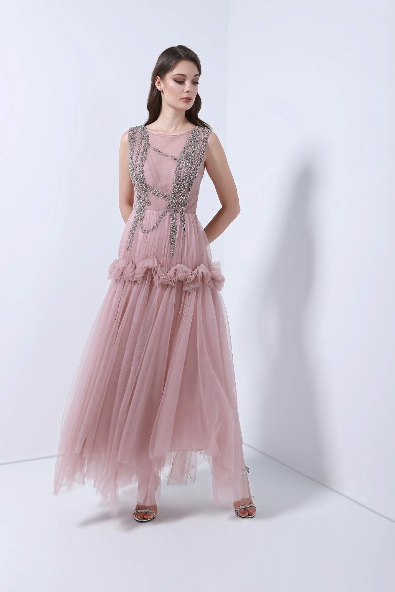 Rhinestone embellishment dress