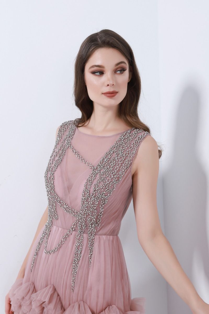Rhinestone embellishment dress