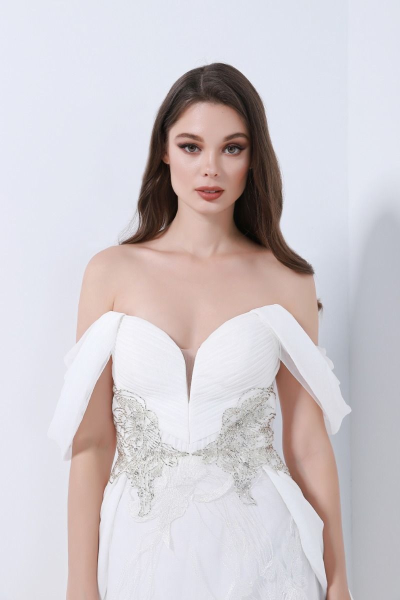 Pleated bustier dress
