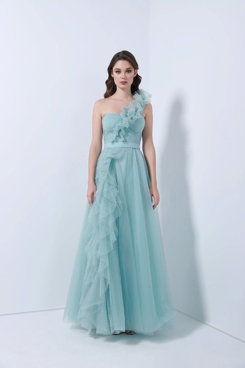 Ruffled trimming dress
