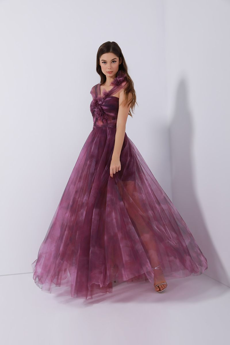 Halter crossed neckline dress