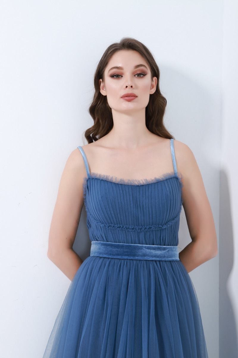 Pleated bustier dress