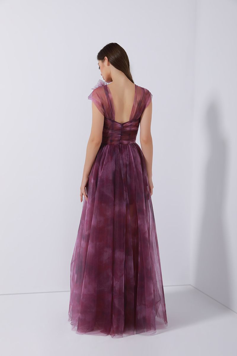 Halter crossed neckline dress