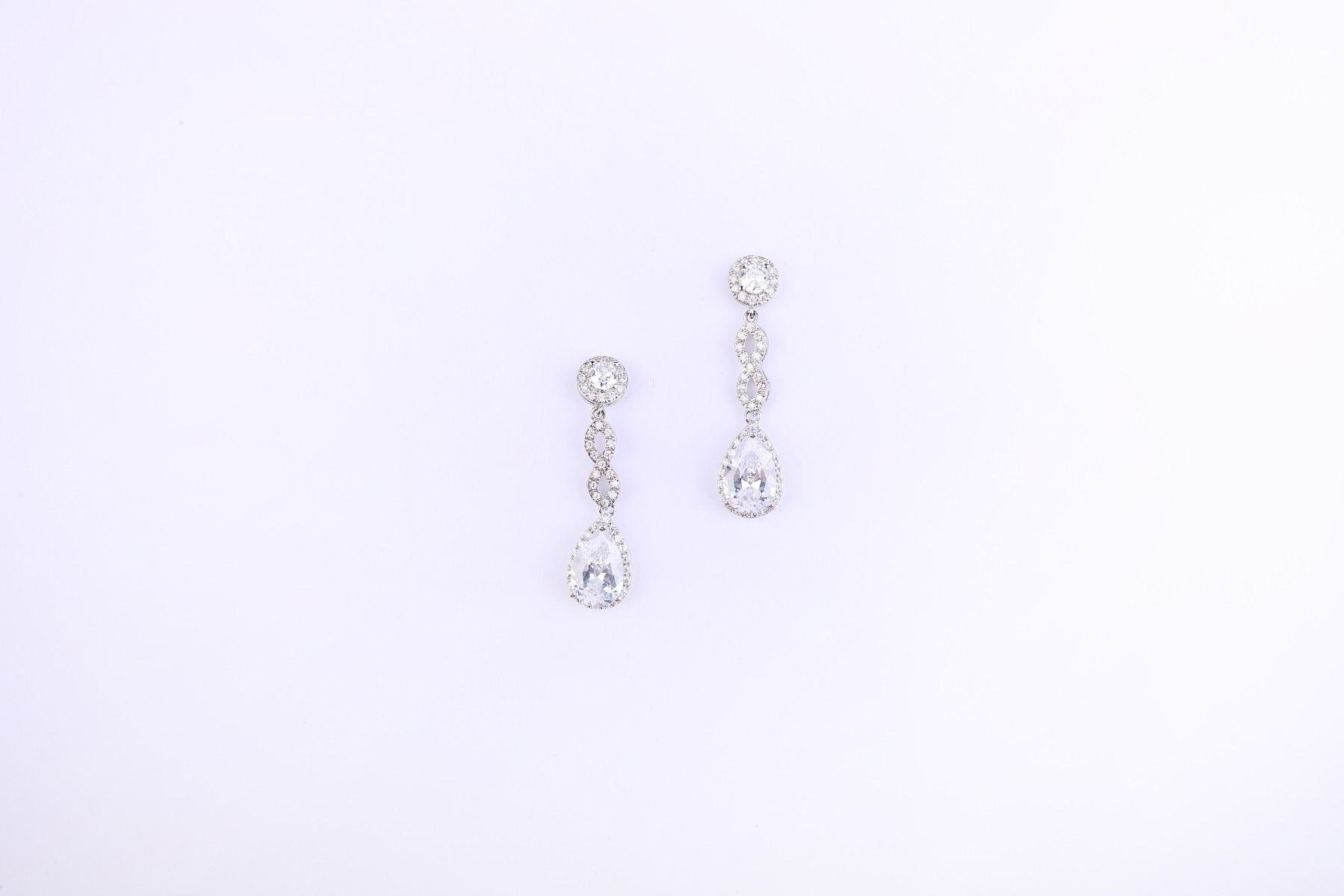 Rhine stone embellishment earrings