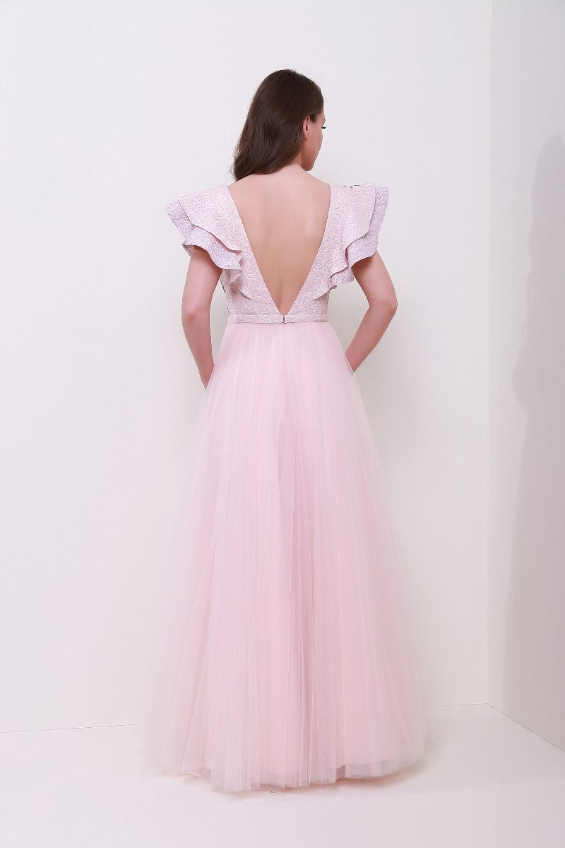 Ruffled shoulders dress