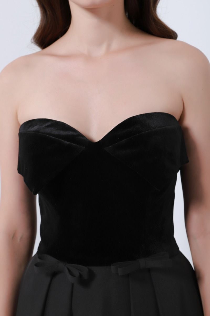 Velvet bustier dress