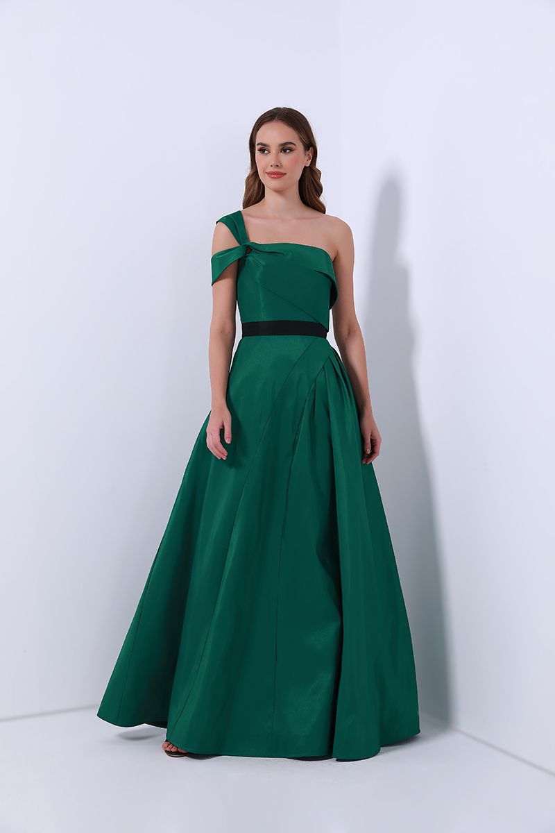 A-line one-shoulder dress