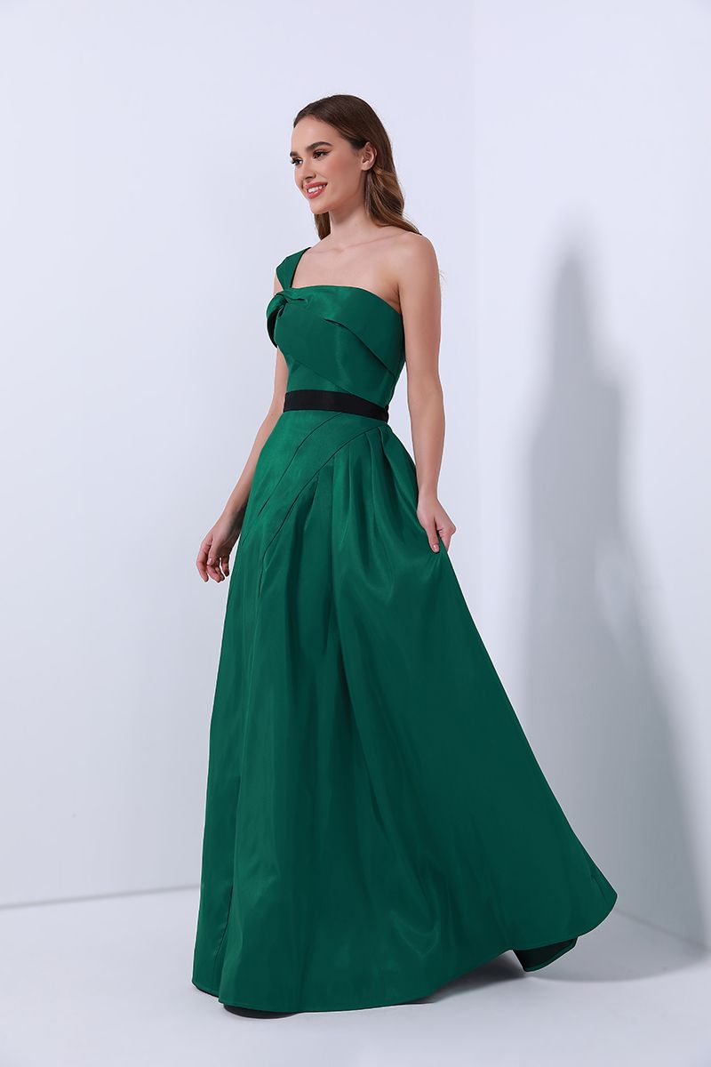A-line one-shoulder dress