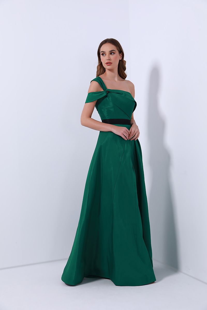 A-line one-shoulder dress