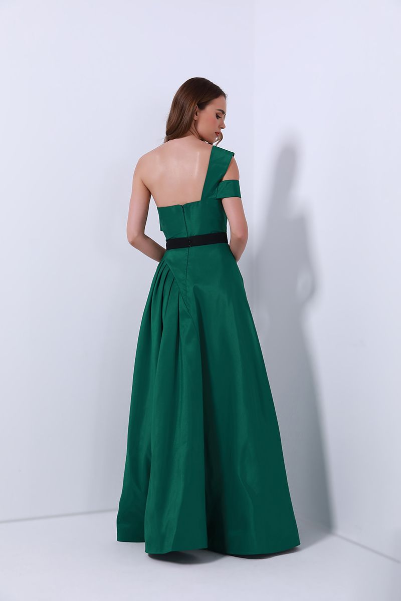 A-line one-shoulder dress