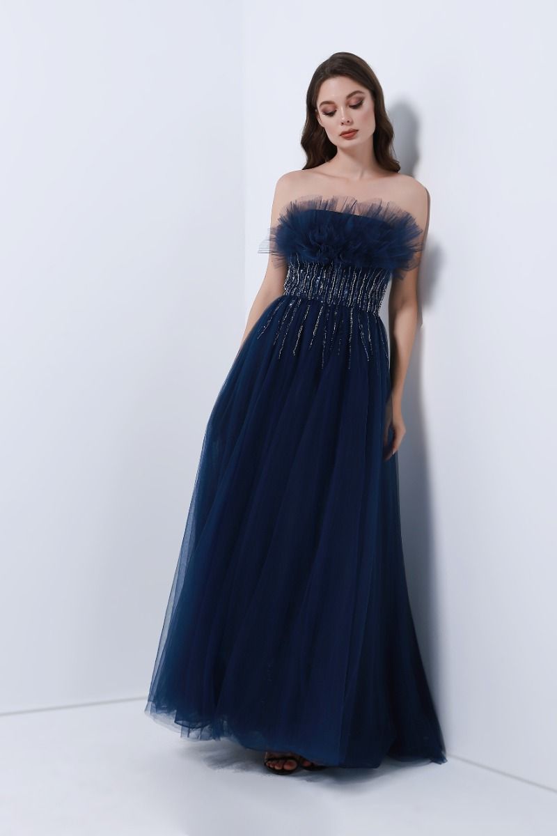Ruffled bustier dress