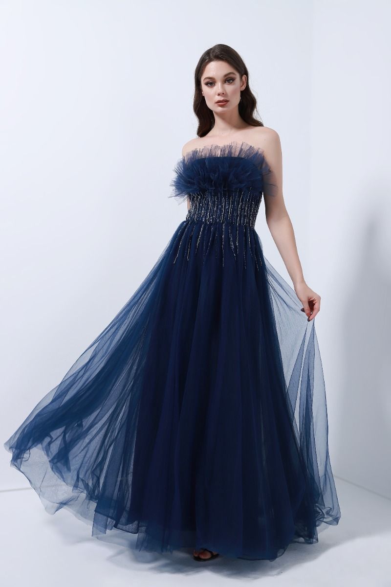 Ruffled bustier dress