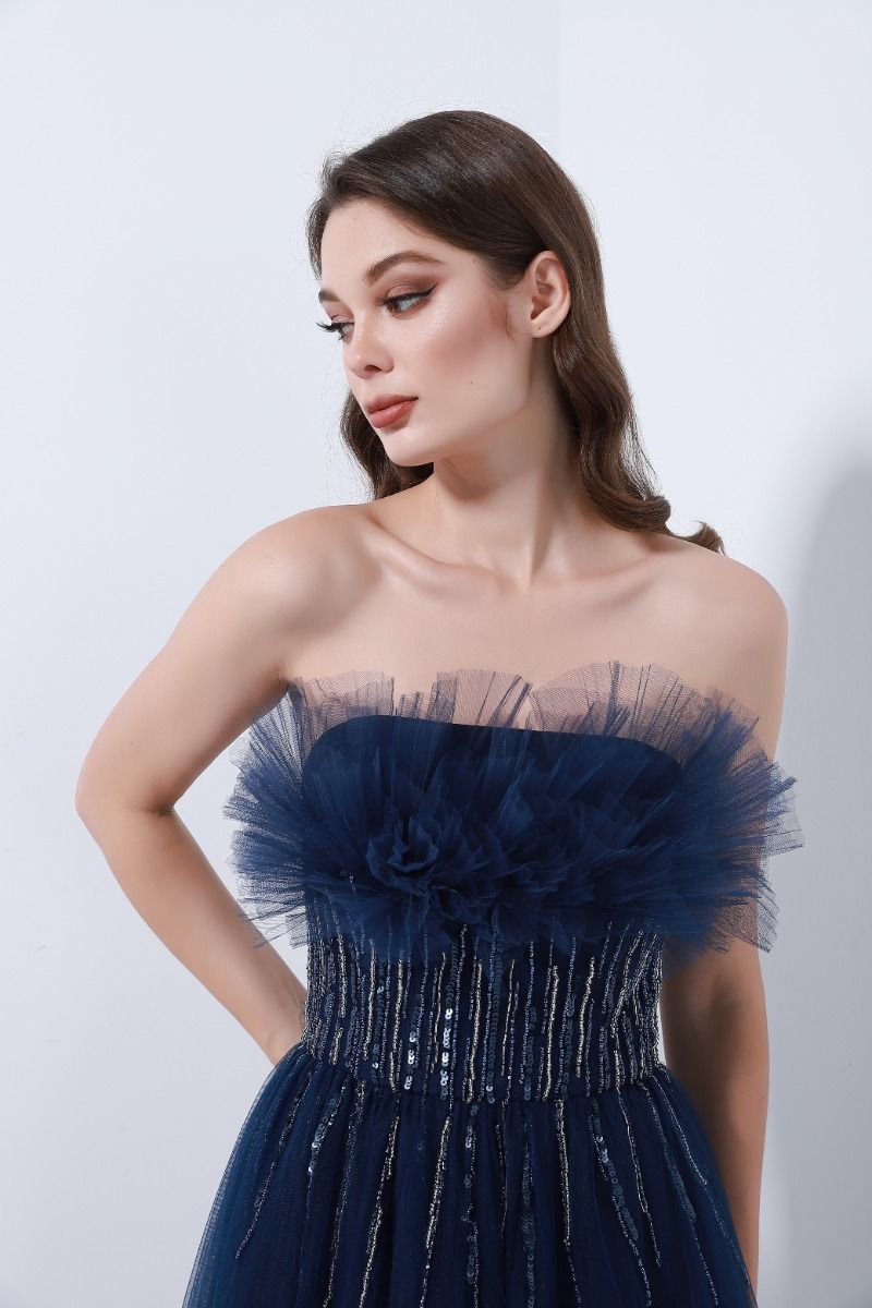 Ruffled bustier dress