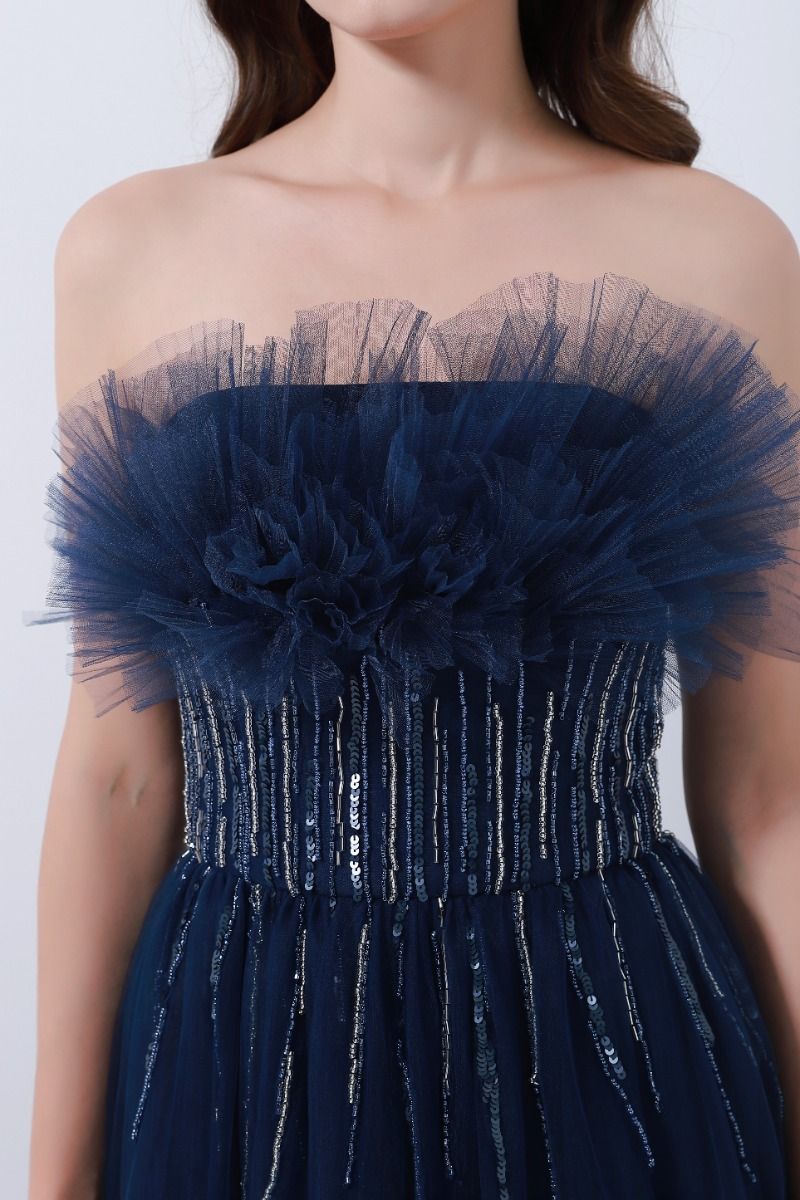 Ruffled bustier dress