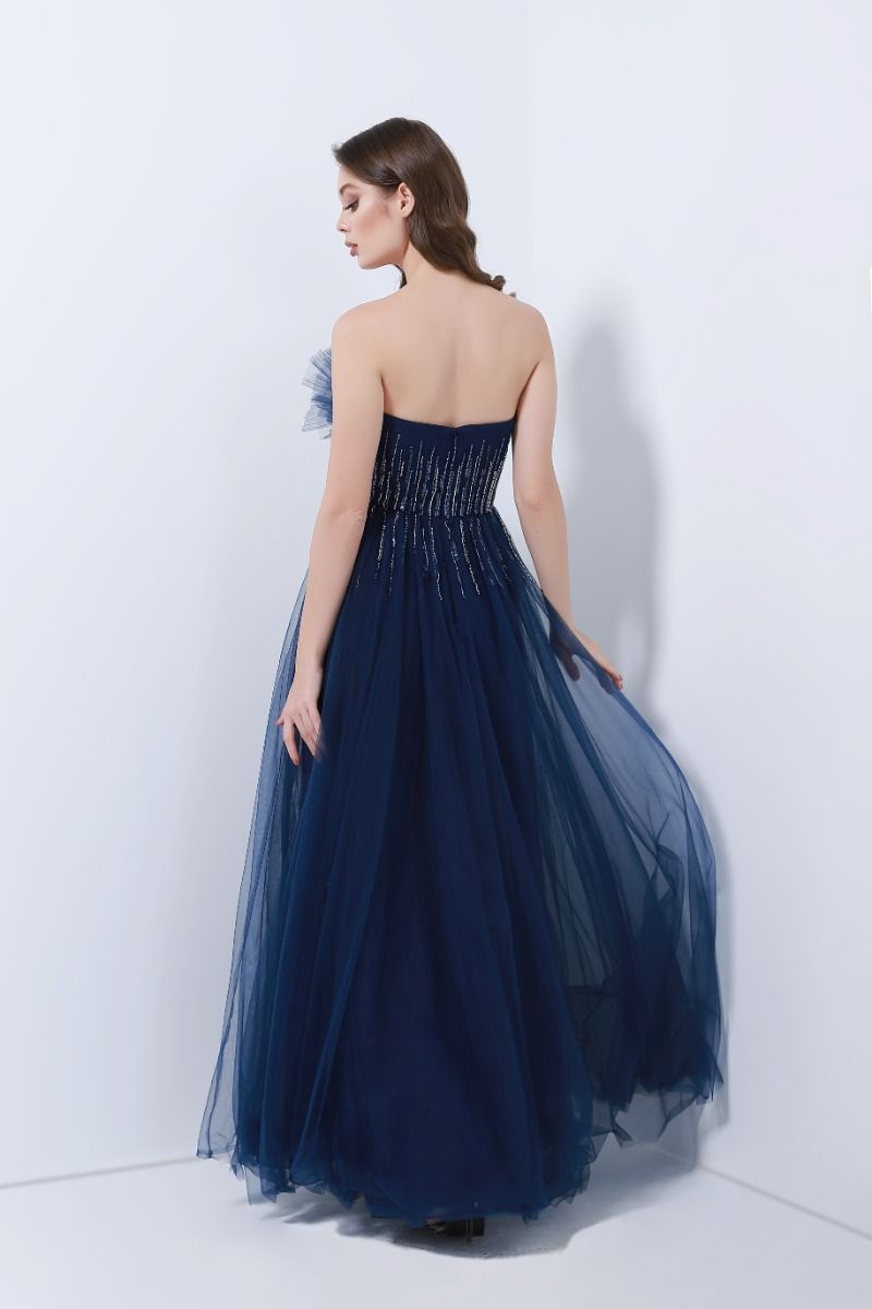 Ruffled bustier dress