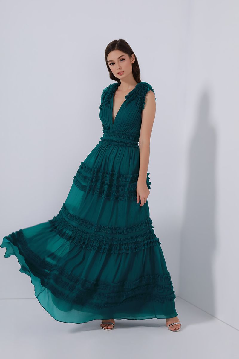 frill overlay dress