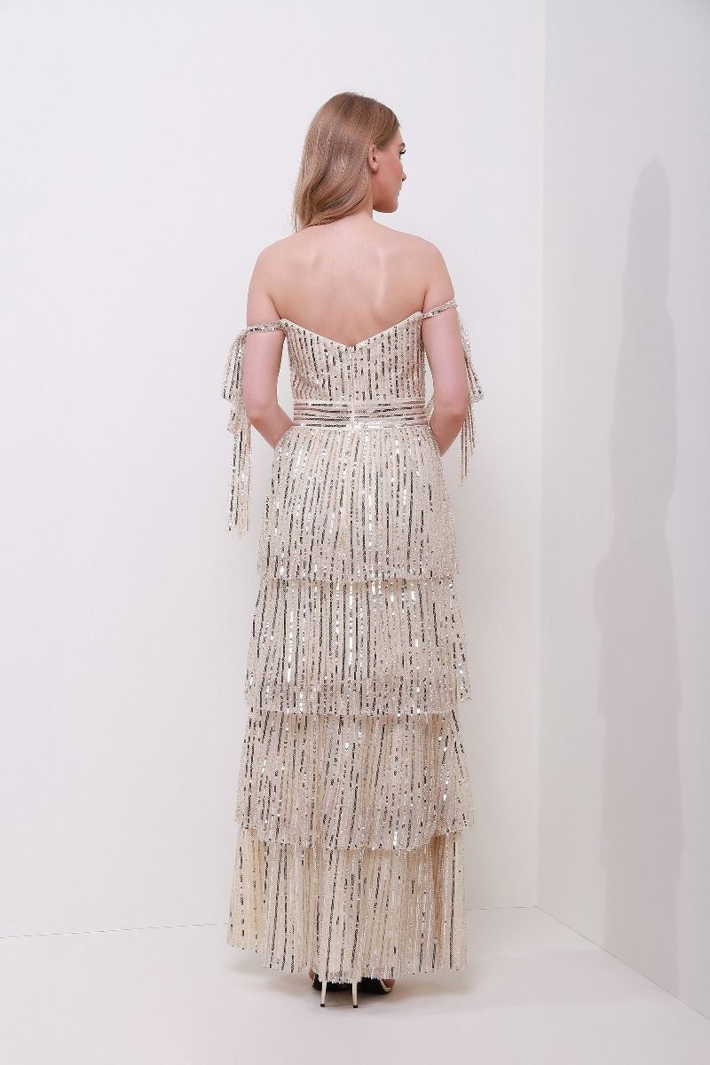 Sequin embroidered dress
