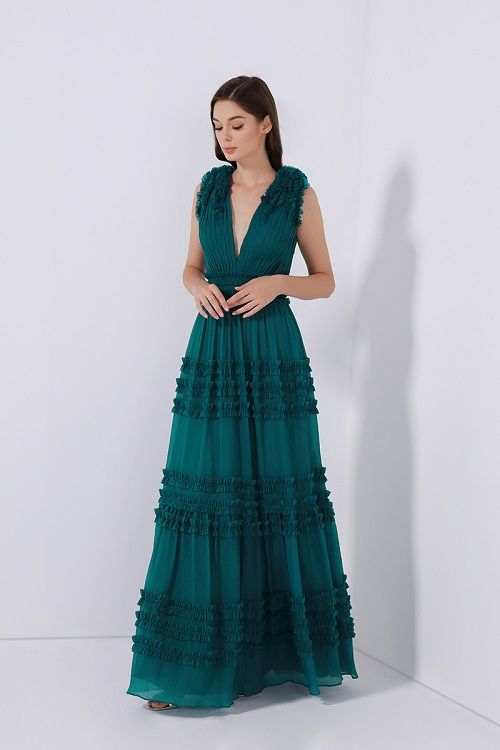 frill overlay dress