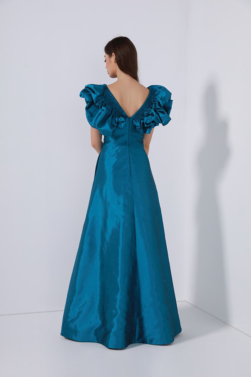 Flounced ruffled dress