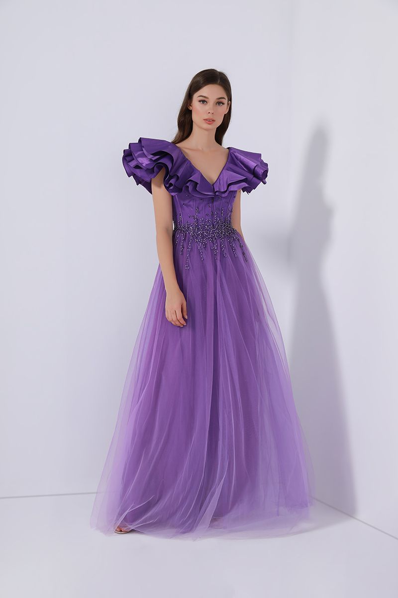 Unique ruffled dress