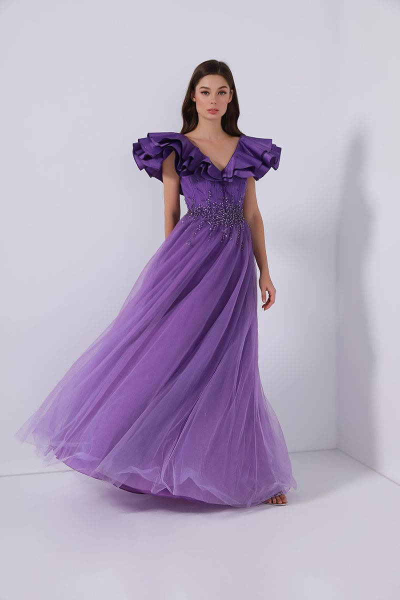 Unique ruffled dress