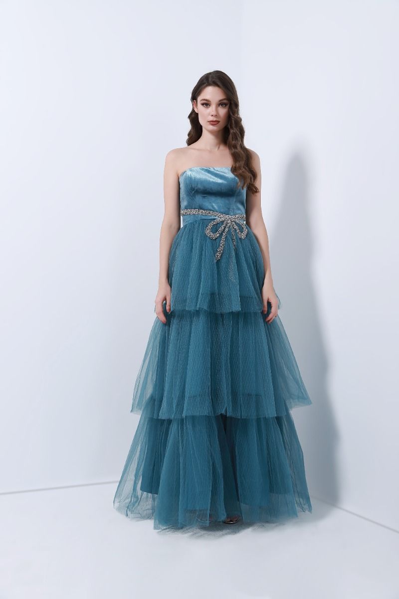 Embellished bow dress