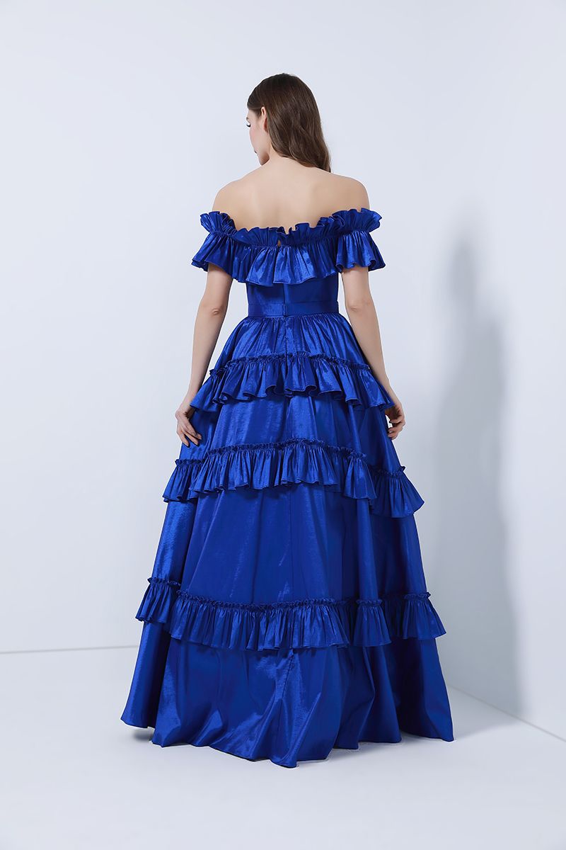 Ruffled off-shoulder dress