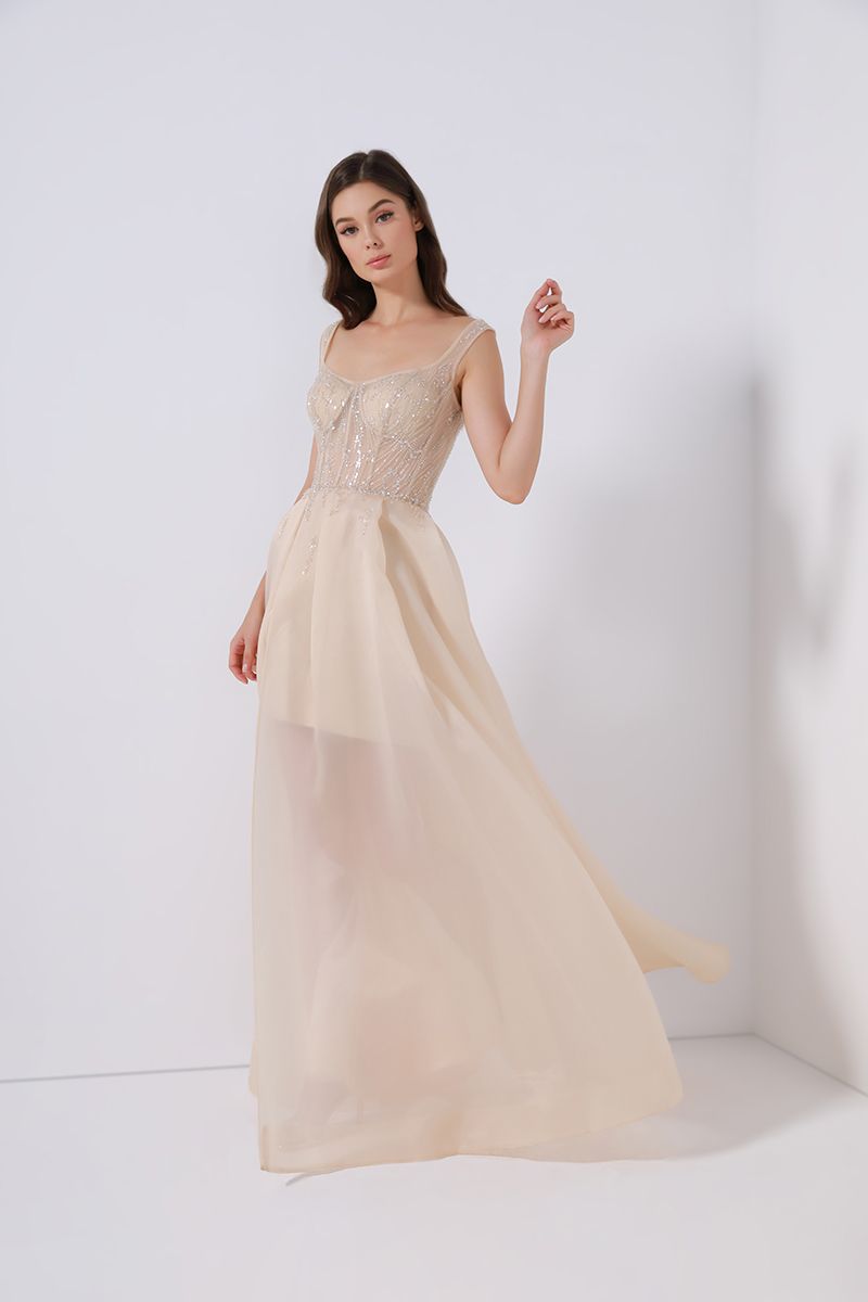 Embellished mesh dress