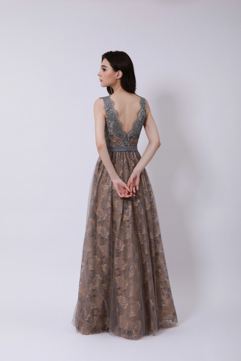 Two-tone lace dress