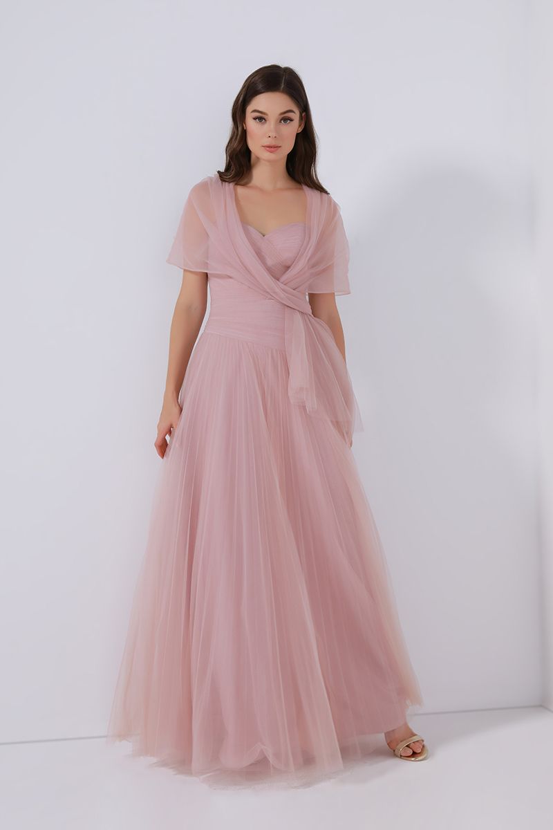 Cape mesh dress