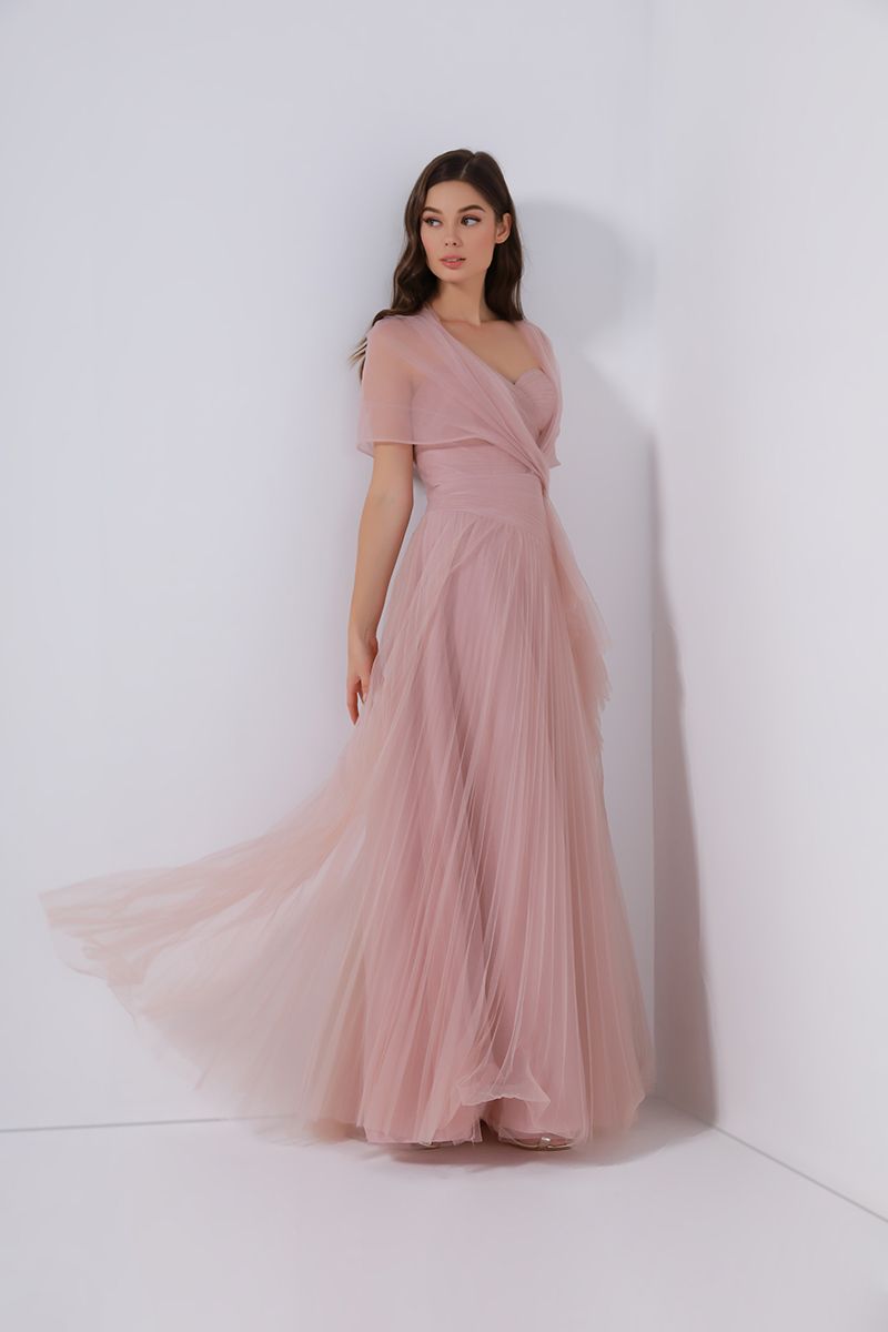 Cape mesh dress