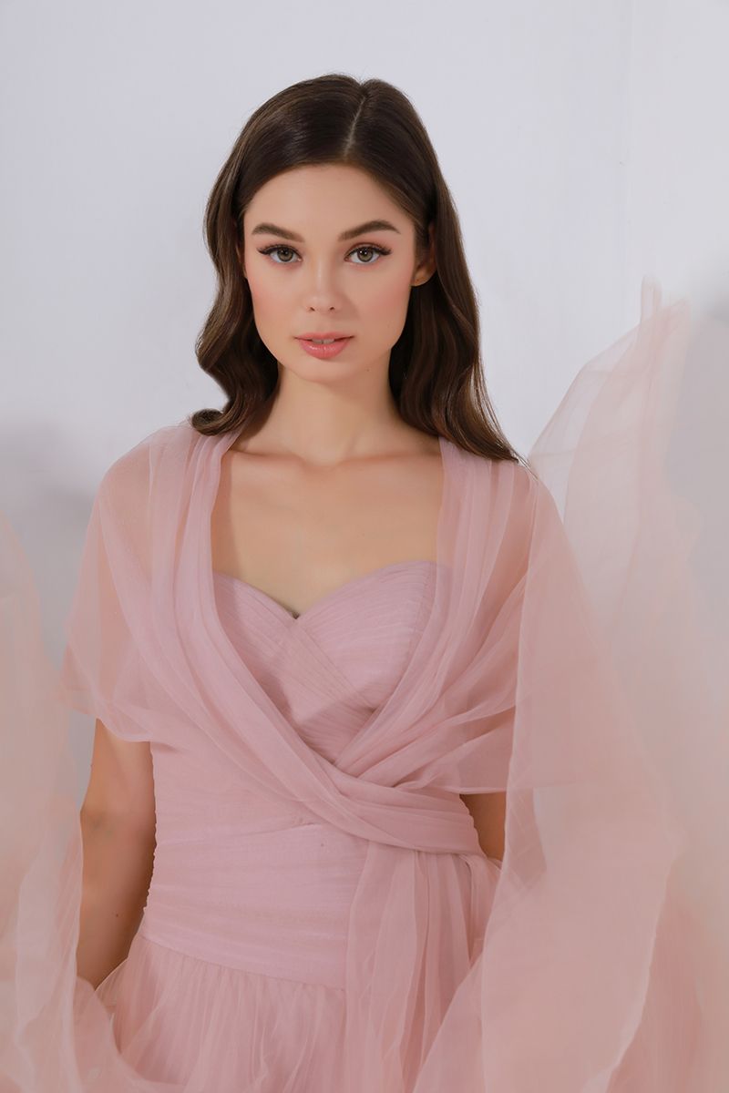 Cape mesh dress