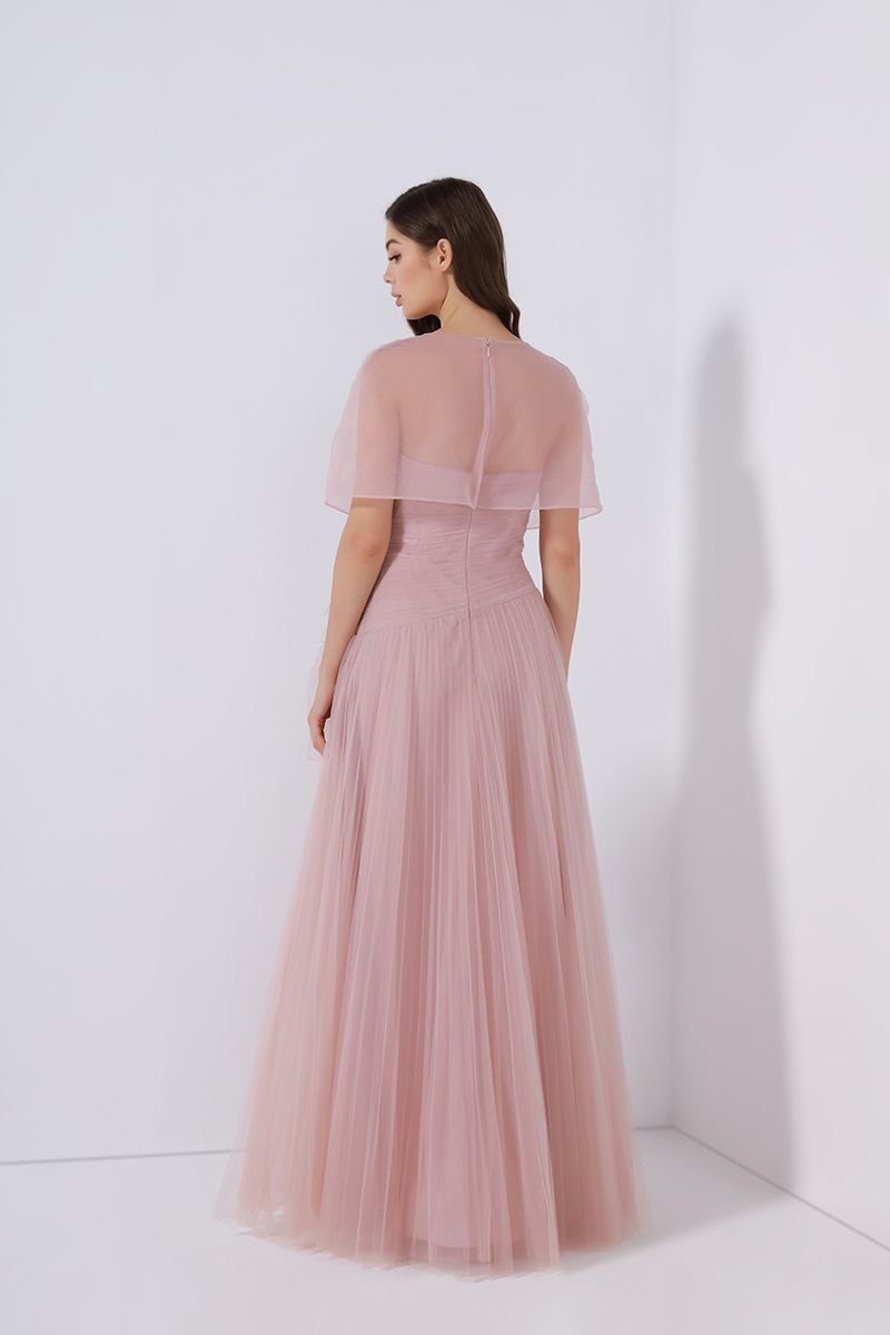 Cape mesh dress