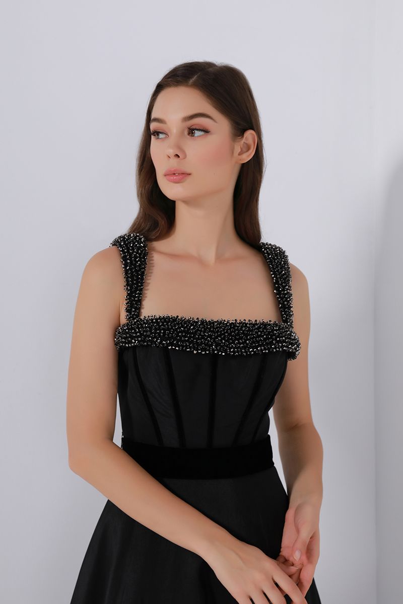 Rhinestone embellishment dress