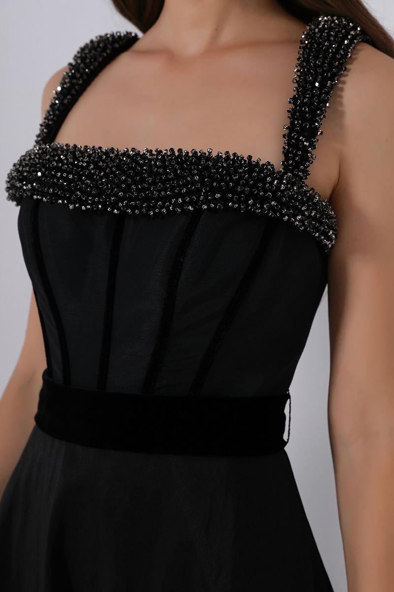Rhinestone embellishment dress