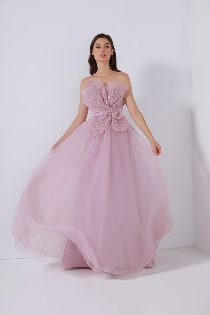 Embellished twisted knotted dress