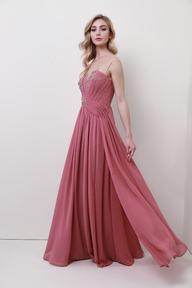 unique drape bustier dress