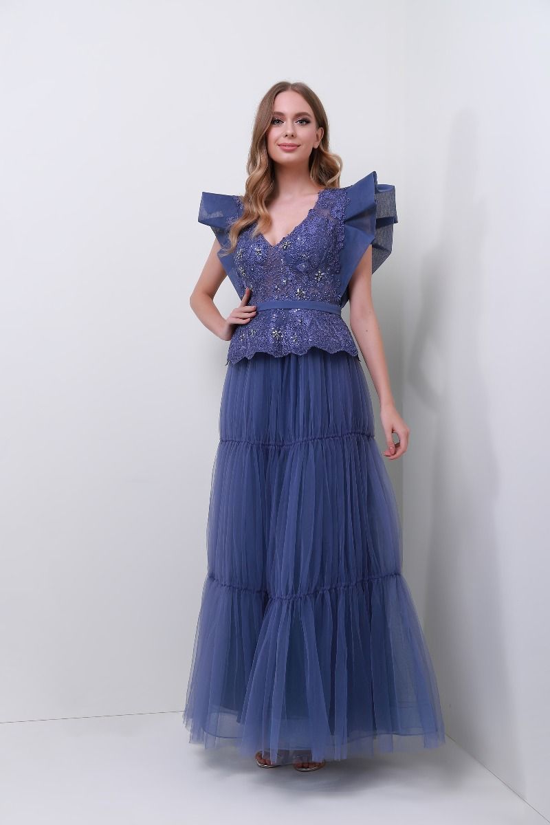 Sequin & floral applique dress 