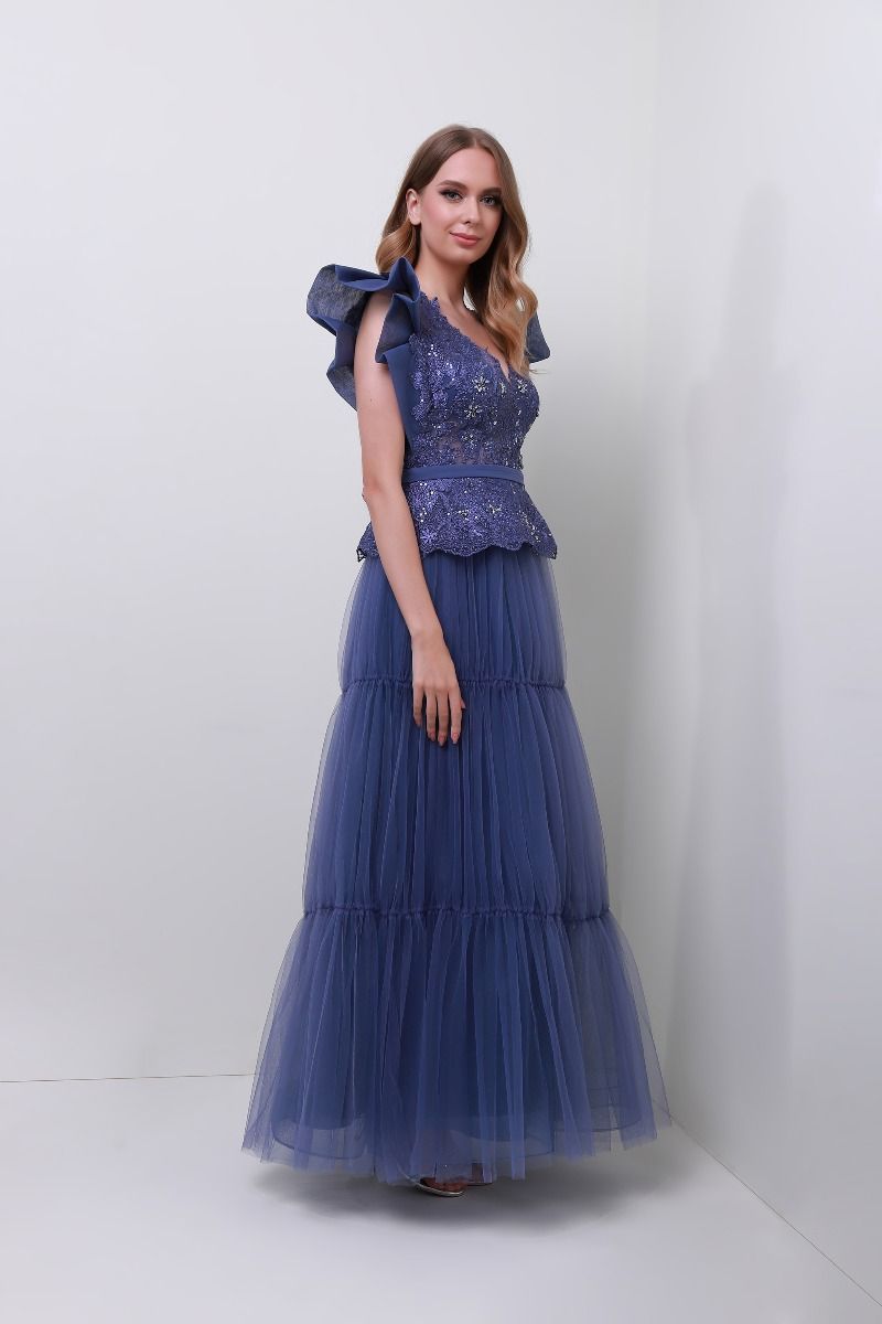 Sequin & floral applique dress 