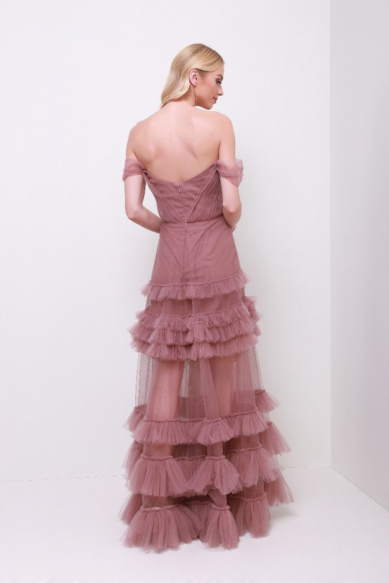 Floral frill trimming dress 