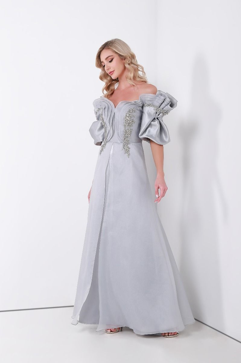Off shoulder A line dress