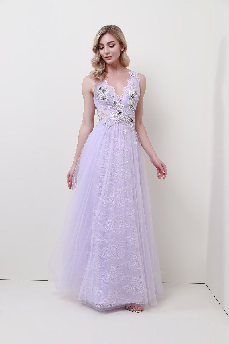 Floral embellished bustier dress