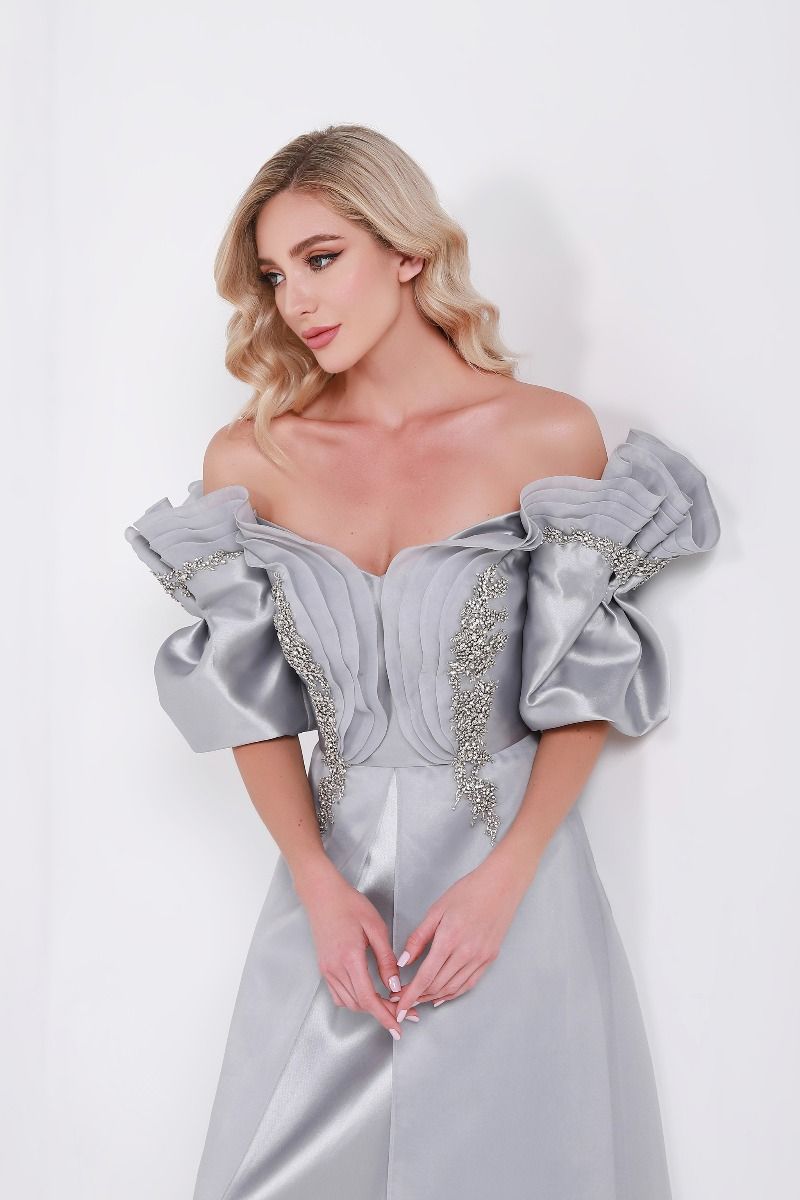 Off shoulder A line dress